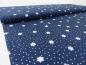 Preview: Patchworkstoff Schneesterne, blauer Untergrund